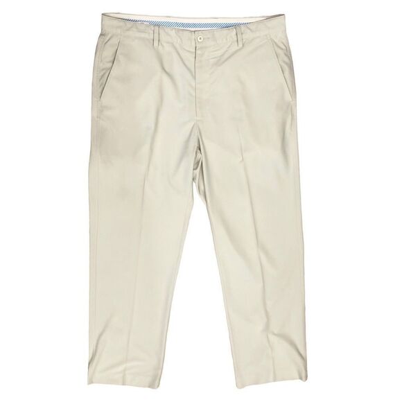 Footjoy Golf Tour Performance Flat Front Light Beige Stretchy Men Pants Sz 38x32 - Picture 1 of 12